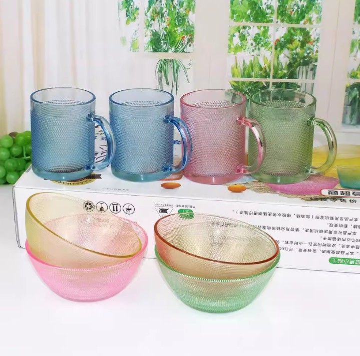 Set de cevichería con tazas de colores AMC-2875
