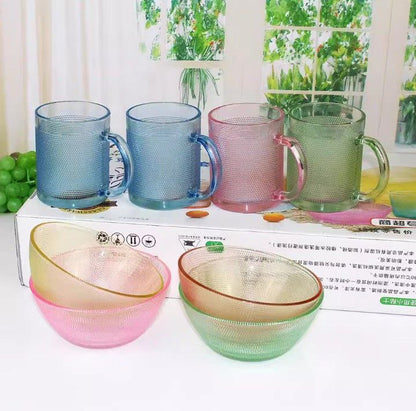 Set de cevichería con tazas de colores AMC-2875