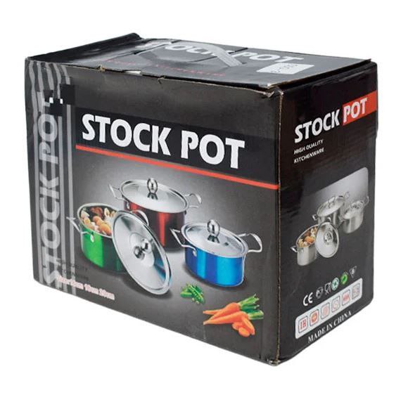 Set de ollas metálicas de 3 pcs AMC-1423