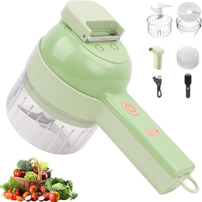 Picador de verduras eléctrico con 3 cabezales AMC-974