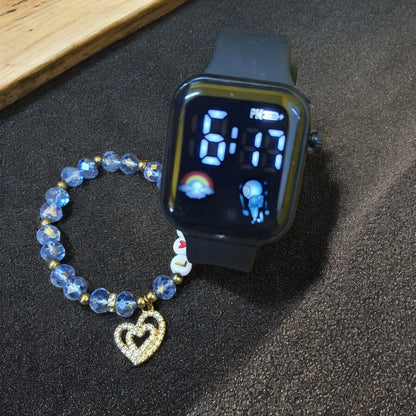 Mini kit de pulsera + reloj digital AMC-2977