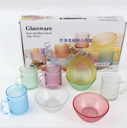 Set de cevichería con tazas de colores AMC-2875