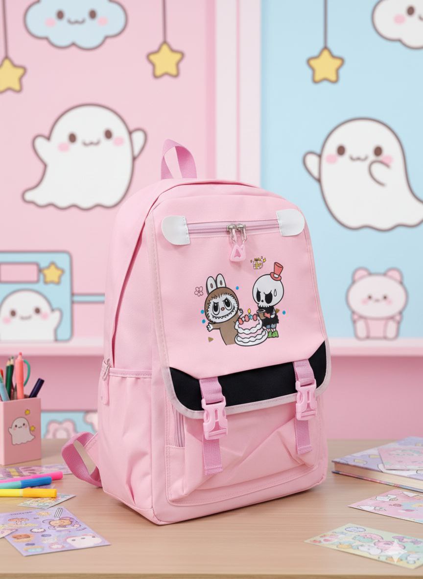 Mochila Grande y Espaciosa de Labubu AMC-2644