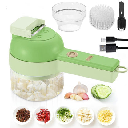Picador de verduras eléctrico con 3 cabezales AMC-974