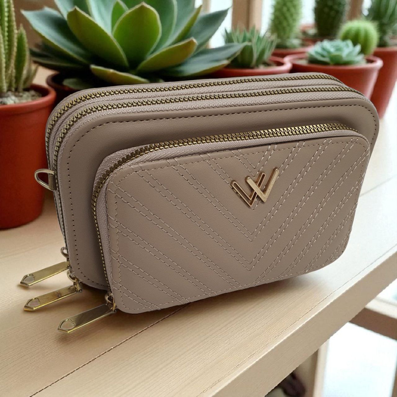 Mini cartera de 3 cierres W  AMC-2604