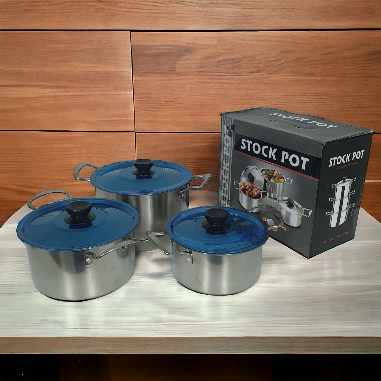 Set de ollas metálicas de 3 pcs AMC-1423