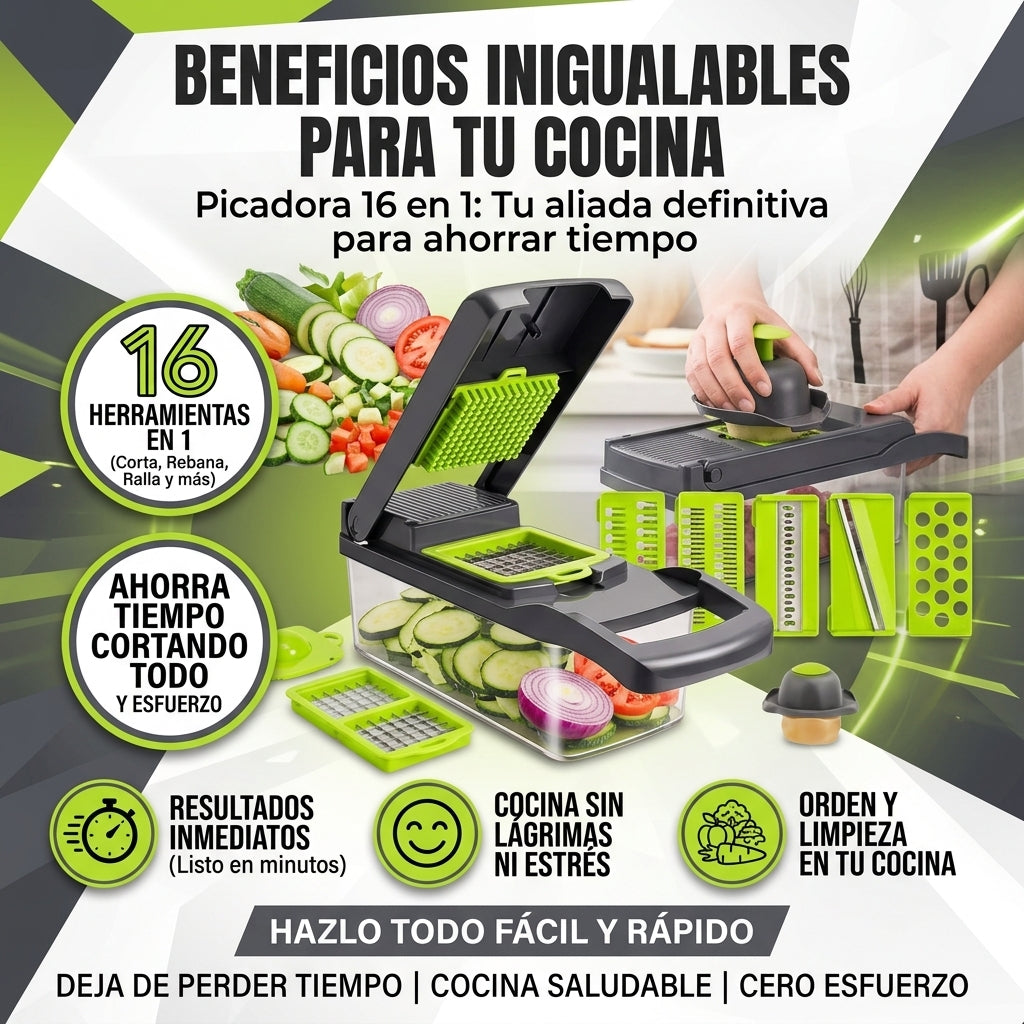 Picadora de verduras 16 en 1 AMC-1721