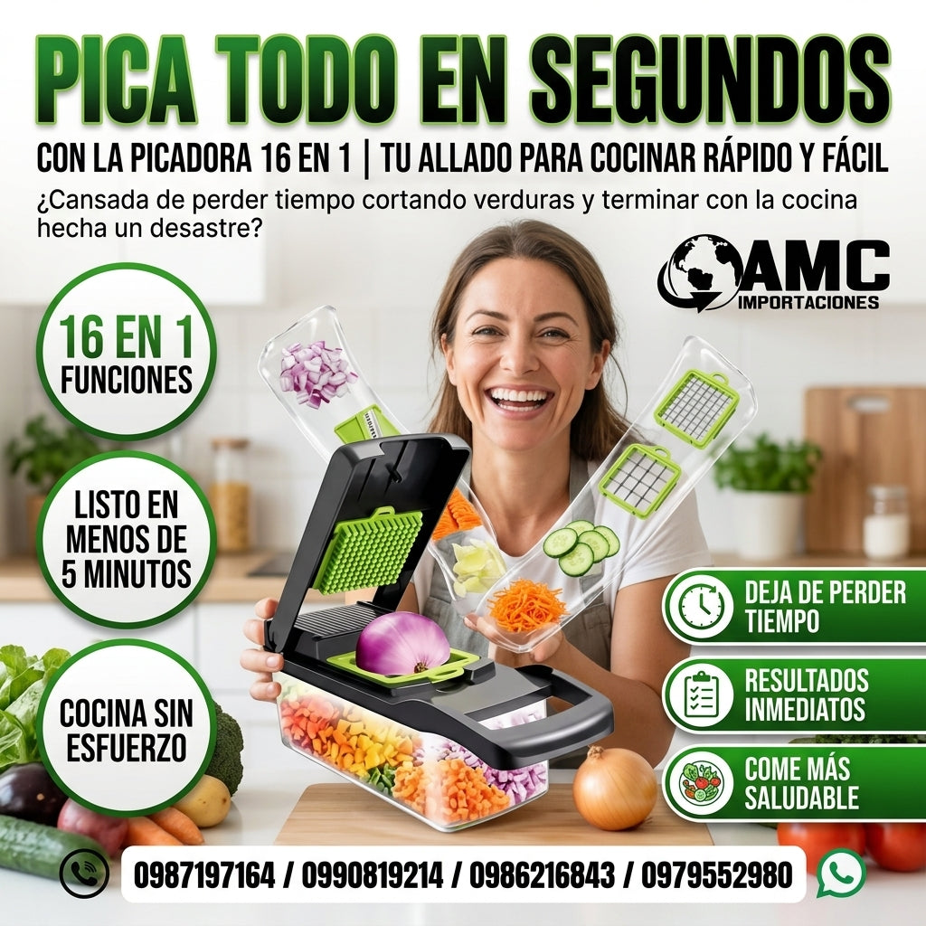 Picadora de verduras 16 en 1 AMC-1721